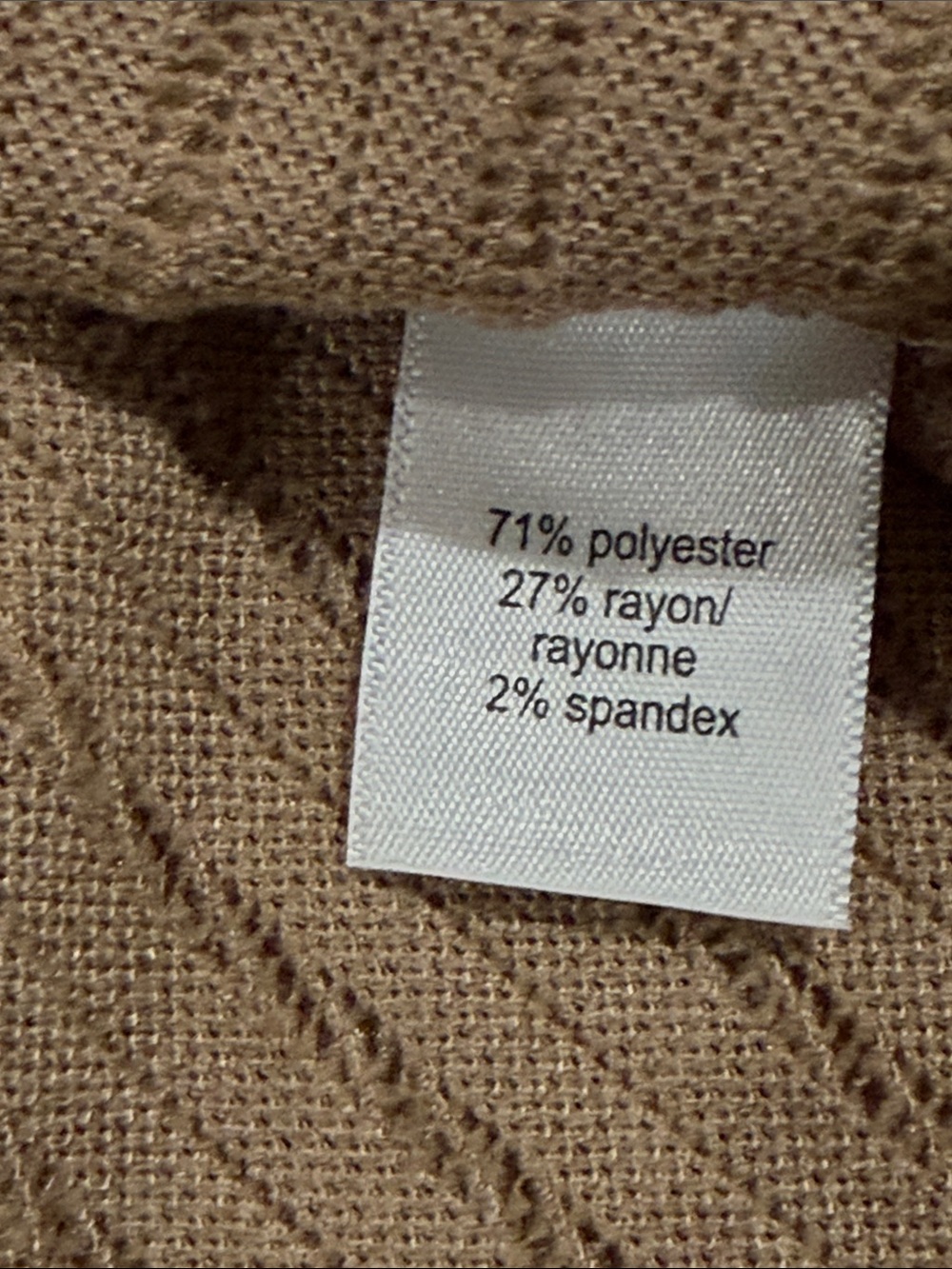 Maurices 24/7 textured Berkeley Short Sleeve Ribbed Tee - Taupe Brown size XXL - Picture 6 of 8
